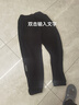 秋冬季運動(dòng)褲男士純棉寬松潮流束腳衛褲女加絨加厚大碼休閑長(cháng)褲子 AD514黑色[加絨款] 3XL （建議150-170斤） 曬單實(shí)拍圖