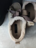他她（TATA）小咖豆厚底毛毛鞋女鞋加絨保暖單鞋子雪地靴冬季CYY02DM4 卡其色（絨里-雙鞋帶款） 37 曬單實(shí)拍圖