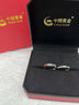 中國黃金（CHINA GOLD）永結同心足銀情侶戒指男女一對戒生日禮物送男女朋友老婆 情侶對戒【配品牌禮盒】 曬單實(shí)拍圖