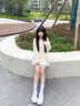 派吉鯊奶fufu慵懶風麻花內(nèi)搭毛衣女早秋冬季2025新款白色針織衫套頭上衣 米白色【感超好看韓系慵懶風厚/ S 40/45kg 曬單實拍圖