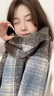 蘇木佰（SOMUBAY）2024年圍巾女冬季格子披肩保暖韓系氛圍感學(xué)生百搭圍脖禮物送禮 咖啡色 曬單實(shí)拍圖