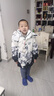G.duck新國標大童男童羽絨服2024冬季新款中長(cháng)款漸變洋氣兒童羽絨服童裝 白黑漸變 升級款 150cm 曬單實(shí)拍圖