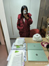 雪中飛女士羽絨服中長款連帽休閑大口袋牛角扣秋冬新款加厚保暖防寒外套 紅色 L (170) 曬單實拍圖