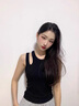 NOME設計感吊帶背心女斜肩內(nèi)搭打底無袖上衣 黑色【罩杯款】 S  曬單實拍圖