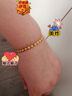 潮宏基足金黃金手鏈女生日禮物計價 貓眼蹦迪珠 SCG30005194 約4.95g 曬單實拍圖