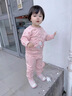 迪士尼寶寶女童套裝春秋季夏款寶寶可愛(ài)秋裝兒童兩件套洋氣嬰兒外出長(cháng)袖衣服 藕色 90 曬單實(shí)拍圖