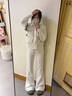 趣米樂(lè )白色不貼腿微喇牛仔褲女春秋季新款高腰顯瘦直筒小個(gè)子寬松闊腿褲 白色 M 曬單實(shí)拍圖