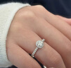 周百福 結(jié)婚鉆戒AU750鉆石戒指女求婚戒指裸鉆定制真鉆典藏摩天輪一克拉 【GIA雙證】主石30分E色VS2/3EX 曬單實拍圖
