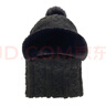 允娜毛線帽子冬季毛絨騎車防寒護(hù)頸圍脖套頭帽防風(fēng)護(hù)耳面罩保暖帽子女 深咖色 曬單實(shí)拍圖
