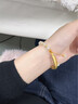 中國黃金（CHINA GOLD）四葉草黃金手鏈女足金和田玉手鐲教師節(jié)禮物送女老師老婆生日 足金蝴蝶結(jié)半鐲-和田玉 曬單實(shí)拍圖