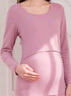 婧麒孕婦秋衣秋褲套裝磨毛保暖內衣秋冬季哺乳睡衣產(chǎn)后打底衫月子服女 紫色套裝【修身美體 雙面鎖溫】 2XL[建議140-160斤] 曬單實(shí)拍圖