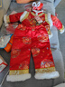 溫蔓爾抓周衣服男寶秋冬季錦緞男女童寶寶周歲禮服嬰兒新年喜慶拜年服05 彩龍迎福冬 80 6-12月17-21斤 曬單實(shí)拍圖