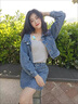BMOI鹽系牛仔套裝女2025春秋新款韓版炸街短款寬松長(cháng)袖外套短裙兩件套 淺藍色 8899款上衣+裙套裝 S 80-95 曬單實(shí)拍圖