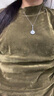 UR冬季新款女裝復(fù)古休閑簡(jiǎn)約質(zhì)感長(zhǎng)袖T恤UWH440139 深棕綠 L 曬單實(shí)拍圖