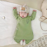 七樂豆嬰兒睡袋小月齡睡衣春秋款連體衣服幼兒寶寶秋裝睡袍四季通用睡裙 奶綠 73cm 曬單實(shí)拍圖