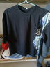 魄克新中式小熊拼接重磅短袖t恤男夏季新款潮牌刺繡7分袖大碼寬松上衣 T10016黑色 L 115-130斤 曬單實(shí)拍圖