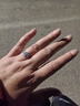 鴻穎六爪仿真鉆戒莫桑石求結(jié)婚戒婚戒指婚戒一克拉鍍銀不掉色情侶戒指 【1克拉】（送精美戒指盒) 開口可調(diào)節(jié) 曬單實拍圖