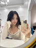 QUAMER施華洛世奇工藝小方糖鋯石項鏈女輕奢小眾感女友閨蜜生日禮物 「小方糖」項鏈/s925[帶證書+ 曬單實拍圖
