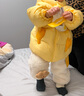 巴拉巴拉童裝嬰兒羽絨服冬季寶寶短款外套兒童上衣可愛萌男童女童 蛾黃31004 90 充絨量73g 曬單實(shí)拍圖