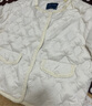 三彩冬款香風(fēng)拼接羽絨服短款白鴨絨外套輕暖女 奶白色 S 155/80A 曬單實(shí)拍圖