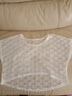 口旋小披肩夏季針織外搭蝙蝠袖短款上衣寬松勾花鏤空針織罩衫遮陽(yáng) 白色太陽(yáng)花 L 曬單實(shí)拍圖