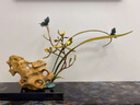榮芙全黃銅蘭花擺件梅蘭竹菊工藝品新中式客廳入戶玄關(guān)桌面喬遷裝飾品 蘭(長66寬14高42CM)禮盒裝 曬單實拍圖
