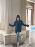 Shelley Jones 格子襯衫男裝情侶款春秋季ins長(cháng)袖襯衣港風(fēng)日系潮流休閑寬松外套 CS37011藍色 XL [建議110-130斤] 曬單實(shí)拍圖