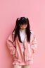 衣然呈品粉色碎花撞色翻領(lǐng)外套女春秋2025新款寬松甜美可愛設(shè)計(jì)感小眾夾克 粉色 M 【建議95-110斤】 曬單實(shí)拍圖