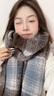 蘇木佰（SOMUBAY）2024年圍巾女冬季格子披肩保暖韓系氛圍感學(xué)生百搭圍脖禮物送禮 咖啡色 曬單實(shí)拍圖