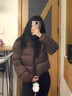 妍莉芬（yanlifen）2025年冬裝搭配一整套韓系短款羽絨棉服女棉衣外套牛仔褲兩件套裝 棉服 M 曬單實(shí)拍圖