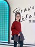 moonkids女童裙子過(guò)新年套裝秋冬年服戰袍兒童冬裝紅色毛衣兩件套加厚保暖 三件套【19741紅色毛衣+19588卡其色+4532卡其色棉裙】 130 cm 曬單實(shí)拍圖