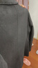 皮爾卡丹（pierre cardin）100%羊毛雙面呢男士毛呢大衣羊 絨呢子外套秋冬季白鵝絨內(nèi)膽西服 黑 色【88001-70羊毛】 XL 180/92A [-135-150斤] 曬單實(shí)拍圖