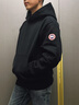 加拿大鵝（Canada Goose）Tobermory 男士重磅連帽衫衛衣休閑上衣 7480M 61 黑色 S 曬單實(shí)拍圖