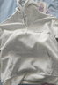 卡圖弛美式hiphop潮牌字母連帽衛衣男女秋冬寬松潮流加絨加厚上衣服外套 白灰色-加絨 L 曬單實(shí)拍圖