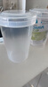 茶花（CHAHUA）牛奶杯泡燕麥杯微波爐加熱大容量塑料成人奶粉杯子兒童早餐杯氣孔 【2只】450ML牛奶杯 曬單實拍圖