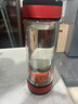 茶之戀新款至臻版茶水分離杯禮品雙層杯子過(guò)濾男女式車(chē)載隨手玻璃杯 中國紅 曬單實(shí)拍圖
