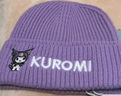 Hello Kitty兒童帽子男女童冬季加厚護耳帽百搭網(wǎng)紅針織帽 ZM7014紫色  曬單實(shí)拍圖