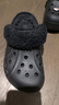 CROCS卡駱馳秋冬新品休閑鞋秋冬洞洞鞋貝雅暖絨暖棉|206633 黑/黑-060 (建議買(mǎi)大一碼) 39 (240mm) 曬單實(shí)拍圖