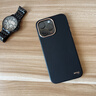 EasyAcc適用蘋果iphone15promax手機(jī)殼16pro超薄高端輕奢真素皮保護(hù)套14磁吸全包防摔散熱簡約小眾高級感 【靜奢甄皮-午夜】高級甄皮/細(xì)膩觸感/強(qiáng)磁吸附 iPhone15 PRO  曬單實(shí)拍圖