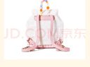 米菲（MIFFY）毛絨包翻蓋背包女雙肩包書包高顏值ins簡約可愛風(fēng)串珠手提仿兔毛 白色 曬單實(shí)拍圖