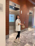AEMAPE高端中長款風衣外套女士2025春秋季新款大牌女裝時尚寬松減齡上衣 米白色 L [106-115斤] 曬單實拍圖