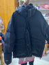 鴨鴨官方正品連帽羽絨服女短款2025新品加厚保暖面包服時尚外套潮 黑色 2XL 曬單實拍圖