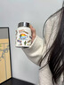 森森貓陶瓷內膽卡通保溫杯2024新款女生高顏值迷你隨行杯便攜小巧口袋杯 陶瓷史努比太陽(yáng)+折疊杯刷 280ml 曬單實(shí)拍圖