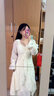 詩(shī)丹蕊法式白月光蕾絲亮片拼接荷葉邊連衣裙女春秋高級感氣質(zhì)溫柔風(fēng)長(cháng)裙 圖片色 均碼 可備注碼數 曬單實(shí)拍圖