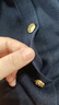 歐莎（OSA）知性通勤假兩件襯衫領(lǐng)學(xué)院風(fēng)針織衫女2025秋新款疊穿毛衣上衣氣質(zhì) 藏藍(lán)色 M 曬單實(shí)拍圖