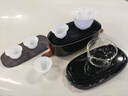 ZENS 哲品戶(hù)外旅行功夫茶具套裝輕奢玻璃陶瓷茶壺茶杯便攜懶人泡茶七夕送禮 朱墨黑 曬單實(shí)拍圖