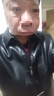 老爺車(chē)頭層真牛皮皮衣男裝皮夾克短款翻領(lǐng)寬松高檔中老年爸爸裝真皮外套 黑色-翻領(lǐng) 薄款 180/96A 建議130-145斤 曬單實(shí)拍圖