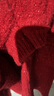 婧麒（JOYNCLEON）孕婦連衣裙新款秋冬內搭針織裙子寬松魚(yú)尾加厚打底毛衣裙 紅色 XL 曬單實(shí)拍圖