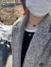 VCA梵克雅寶同款紅玉髓四葉草項鏈女玫瑰金白貝母吊墜女士鎖骨鏈 玫瑰金（黑瑪瑙）四葉草項鏈 曬單實(shí)拍圖