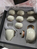 兮元記汝窯茶壺茶杯功夫茶具套裝整套高檔陶瓷泡茶具畢業(yè)送老師長輩禮物 米黃汝窯茶壺蓋碗10頭-禮盒裝 實(shí)用生日新婚喬遷之喜搬家禮物 曬單實(shí)拍圖